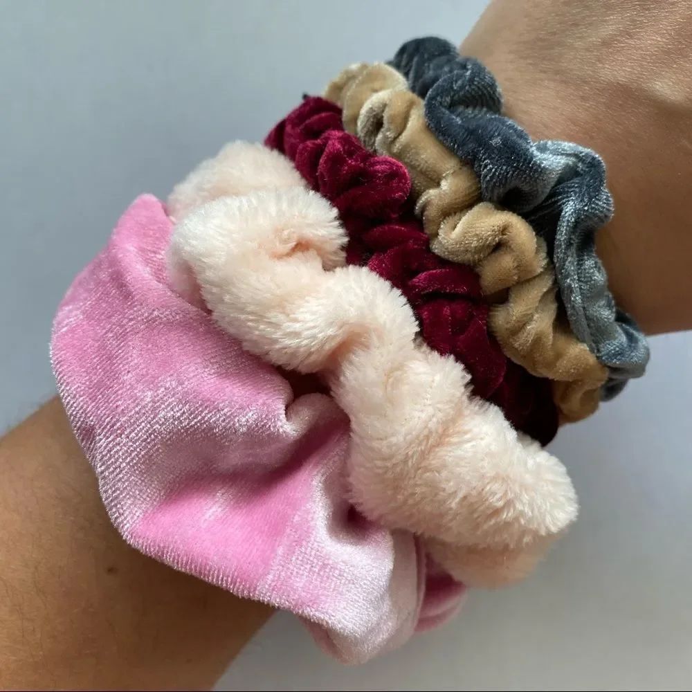 Set of 5 Velvet Scrunchies